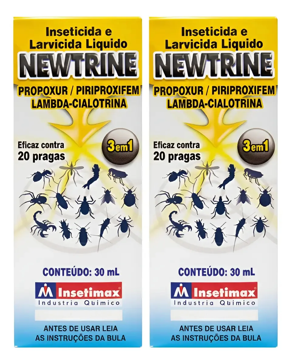 Kit 2 Und - Newtrine 30 Ml - Inseticida Veterinário