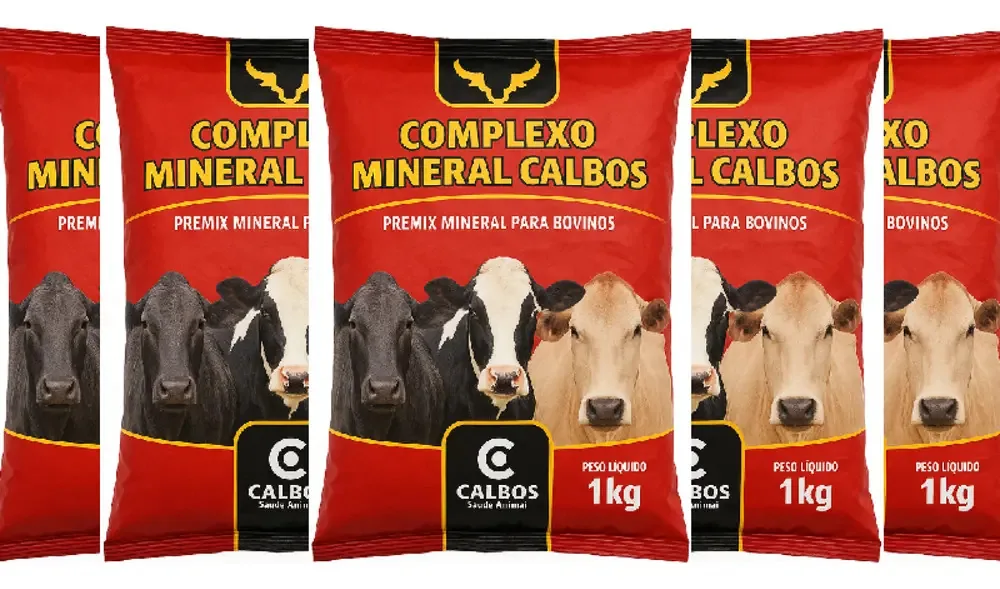 Kit Com 5 - Complexo Mineral Calbos 1 Kg Bovinos