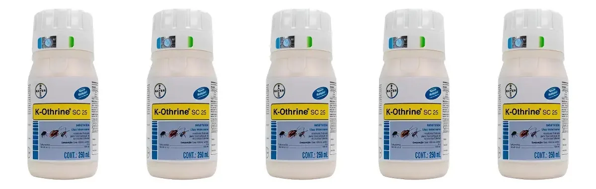 Inseticida Bayer K-Othrine SC 25 Para Baratas Formigas Pulgas Moscas 5x250ml