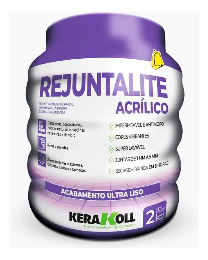 Rejunte Acrílico Impermeável Antimofo Garapeira Para Cerâmica 2kg