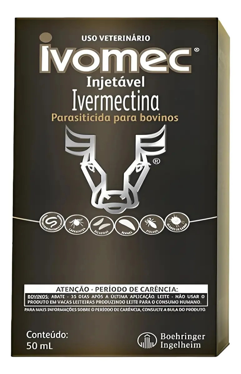 Kit 3 Ivomec 50ml Merial Uso Veterinário Bovinos Adultos