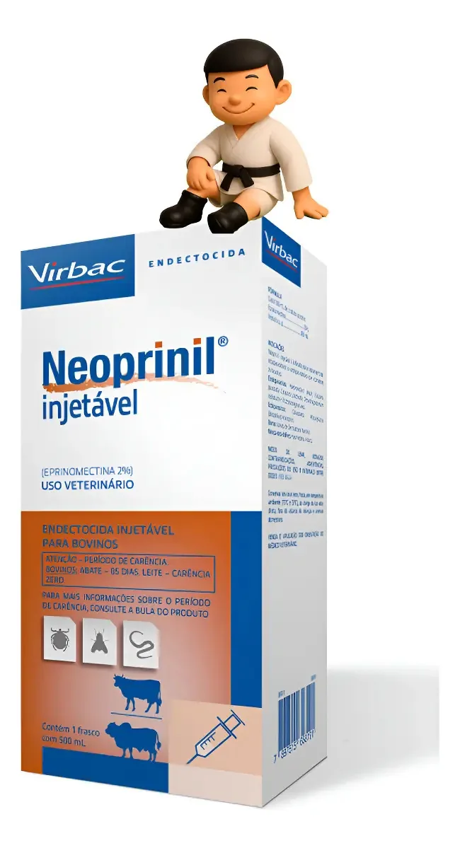 Neoprinil Virbac 500ml Eprinomectina Bovinos Controle de Parasitas