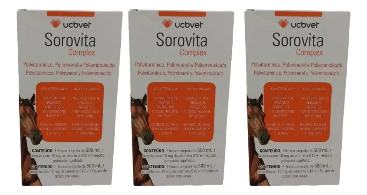 Sorovita Complex U.C.B 500ml Suplemento Líquido Vitaminas Animais