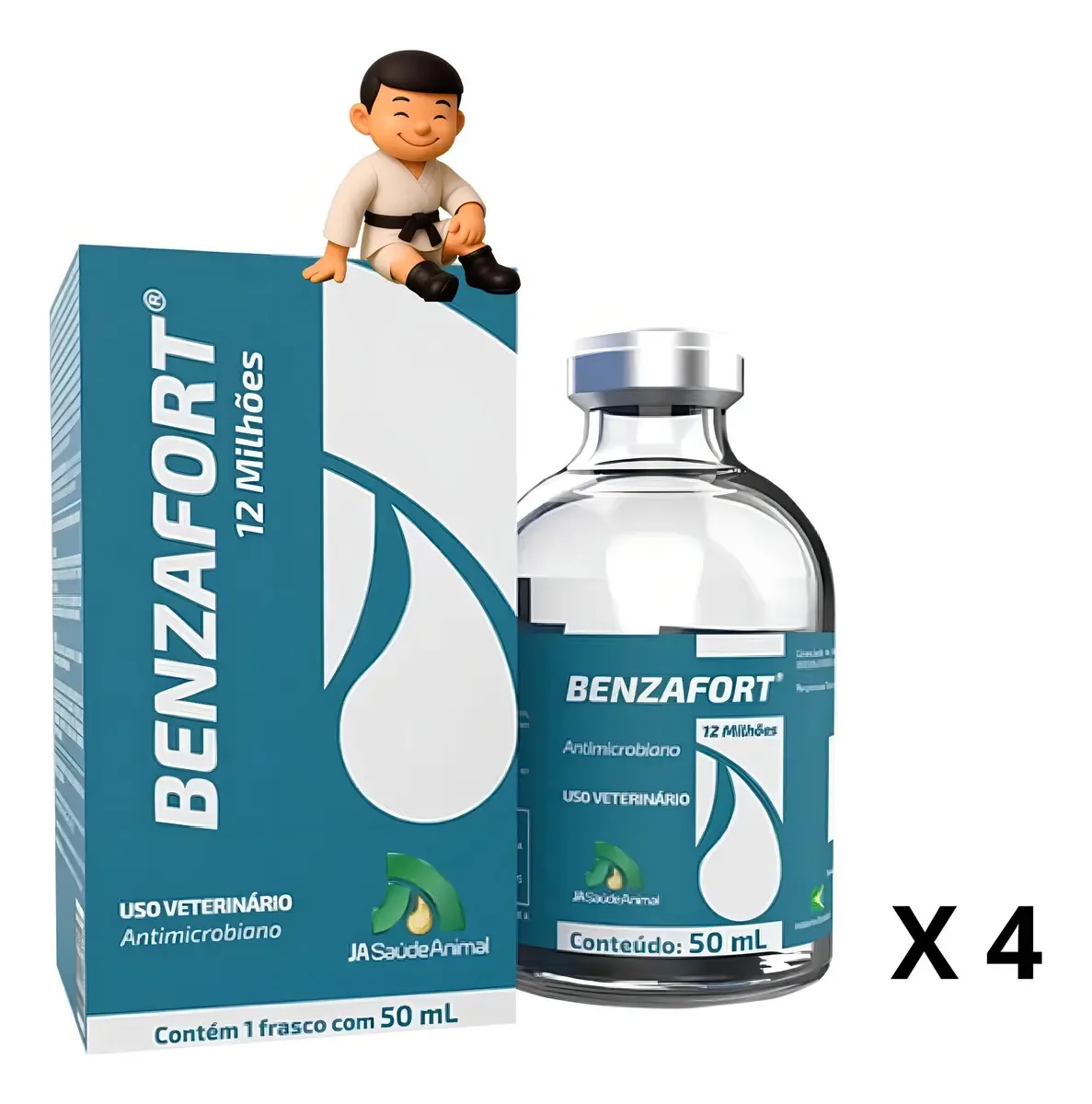 Benzafort 50ml (12 Milhões) para Bovinos de Ja Saúde Animal