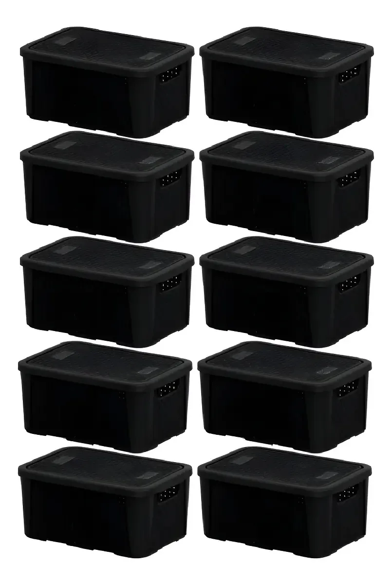 Kit Com 10 Caixas/cestos Organizadoras Rattan 5,8 Litros