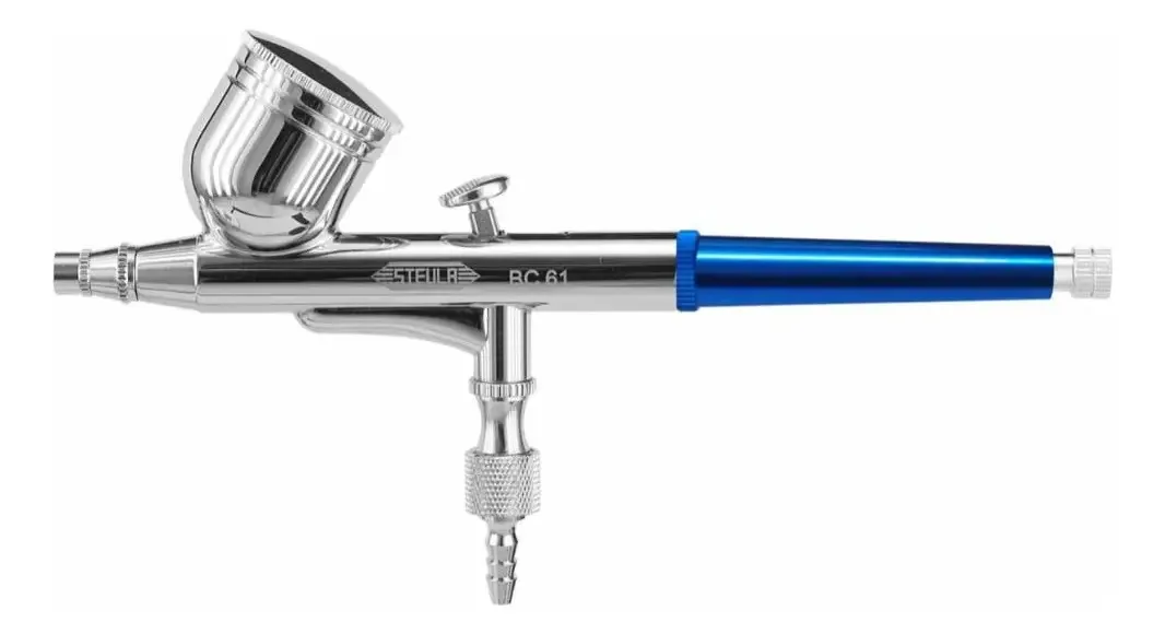 Aerógrafo Caneta Alumínio 0.3mm Steula BC6103 Dupla Ação