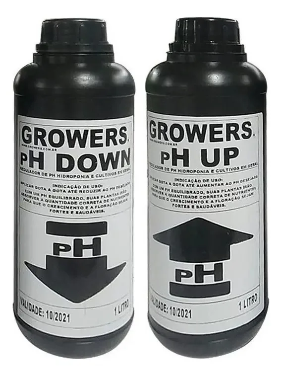 Kit Regulador Ph Up 1 L Down 1 L Cultivo Hidroponia Grow