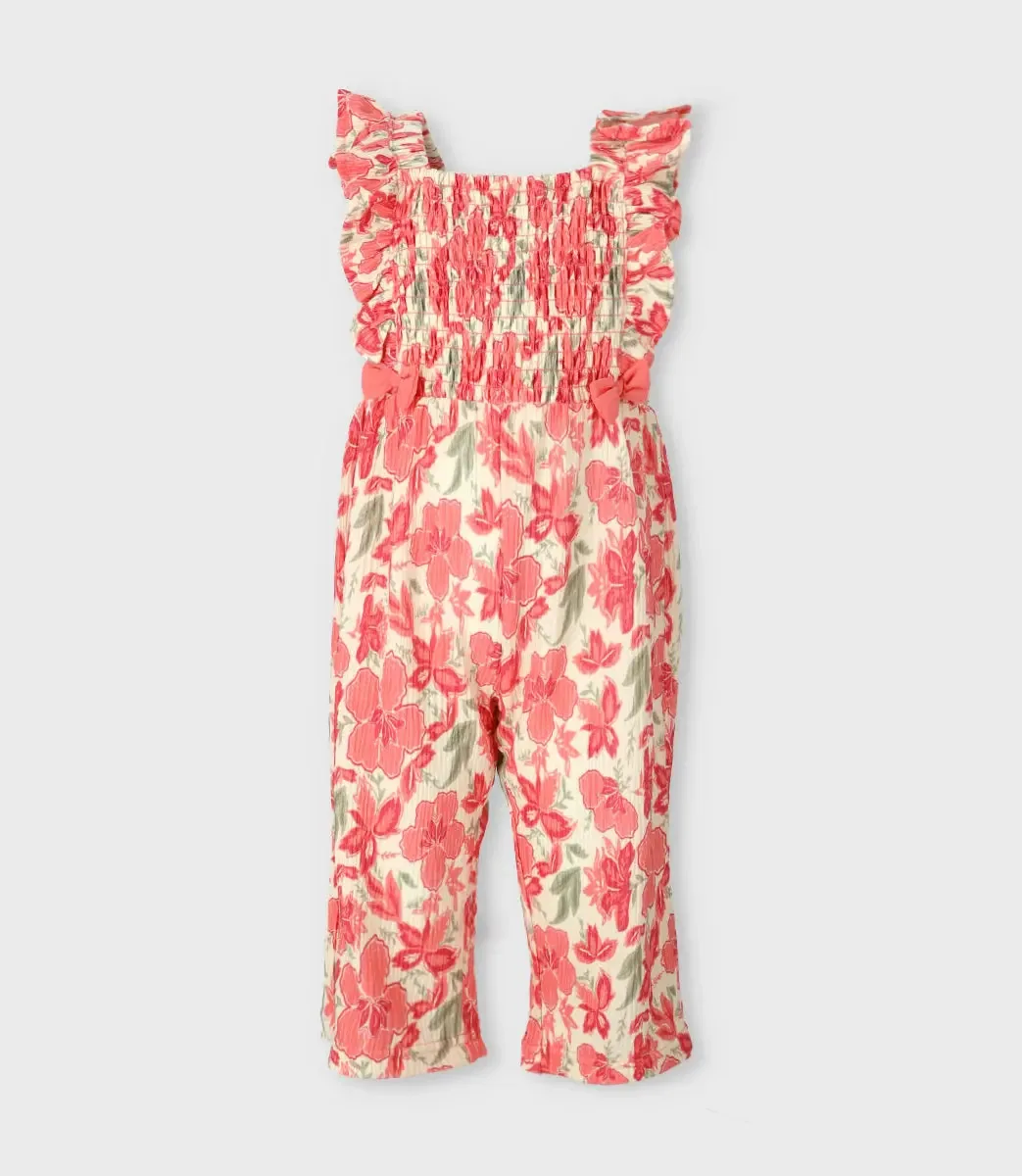 Macacão floral Lemonade Coral Baby, tamanho 12 meses