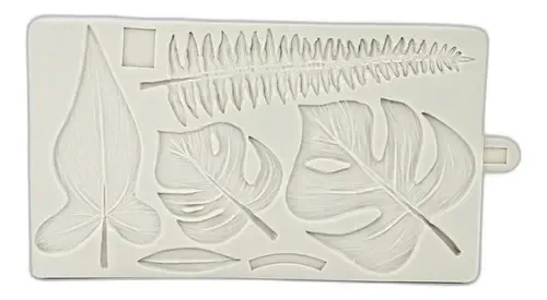 Molde De Silicone Folhas Tropicais