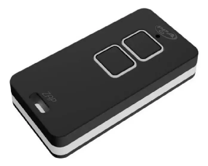 Controle de transmissor Zap Ppa para portões automatizados, cor: preto e branco