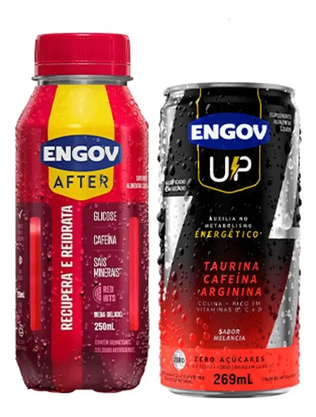 Kit 04 Sabores Enfov After + 03 Sabores Energético Engov Up