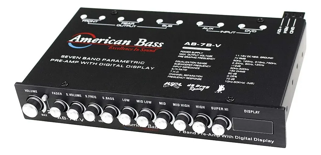 American Bass Ab7bv American Bass High End Equalizador de 7 bandas