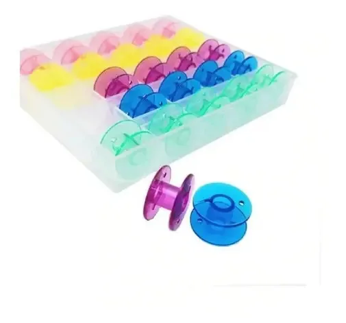 Estojo Porta Bobinas Lanmax Modelo 25340 Com 25 Bobinas Altas Coloridas