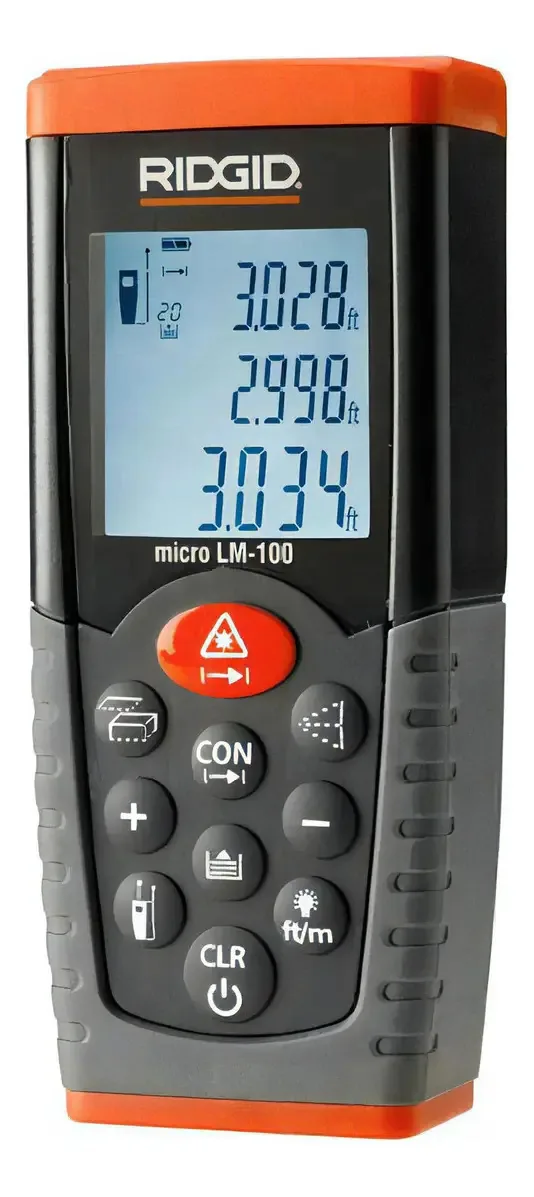 Medidor De Distância À Laser 50 Metros Lm-100 Ridgid