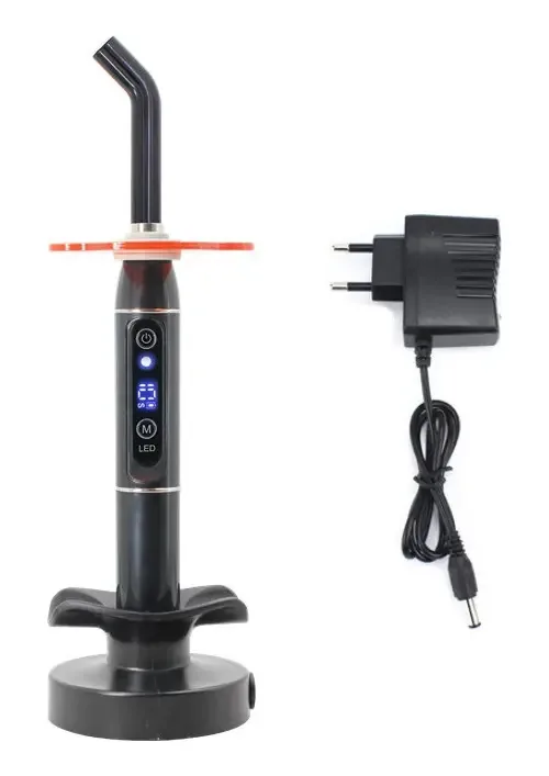 Fotopolimerizador Sem Fio Odontologico Intensidade 1400 Mw Cor Preto