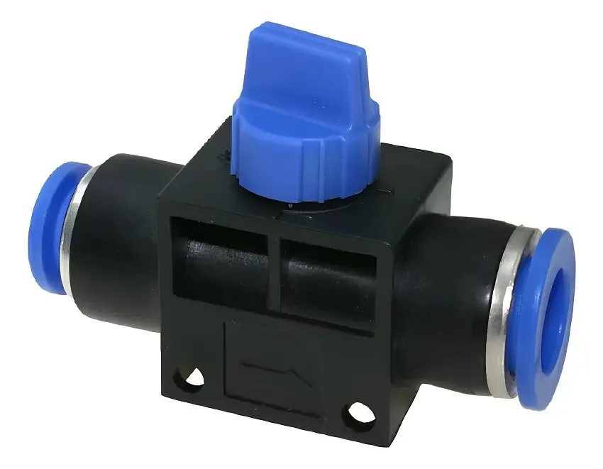 Válvula Pneumática Registro Bloqueio De Fluxo P/ Tubo 8mm