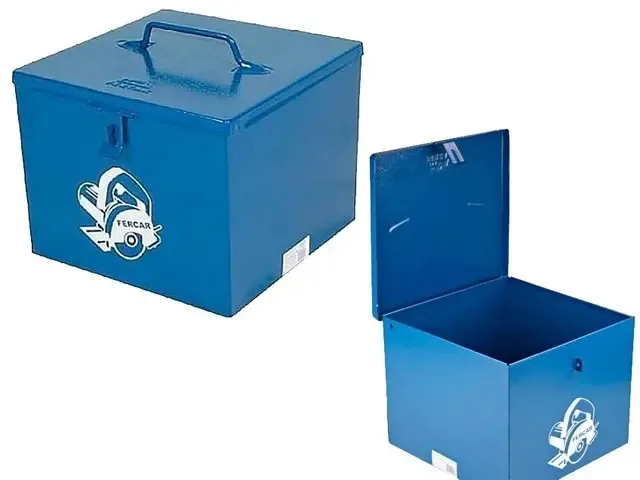 Caixa De Ferramentas Para Serra Mármore Fercar Cor Azul-turquesa