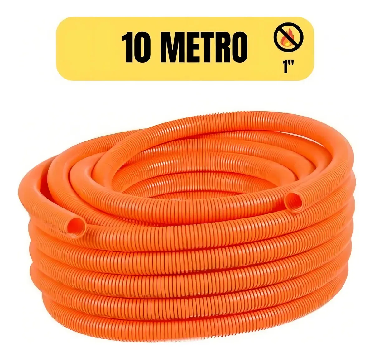 Mangueira Corrugada Conduite Flexivel 1 Laranja 10 Mt Cemar