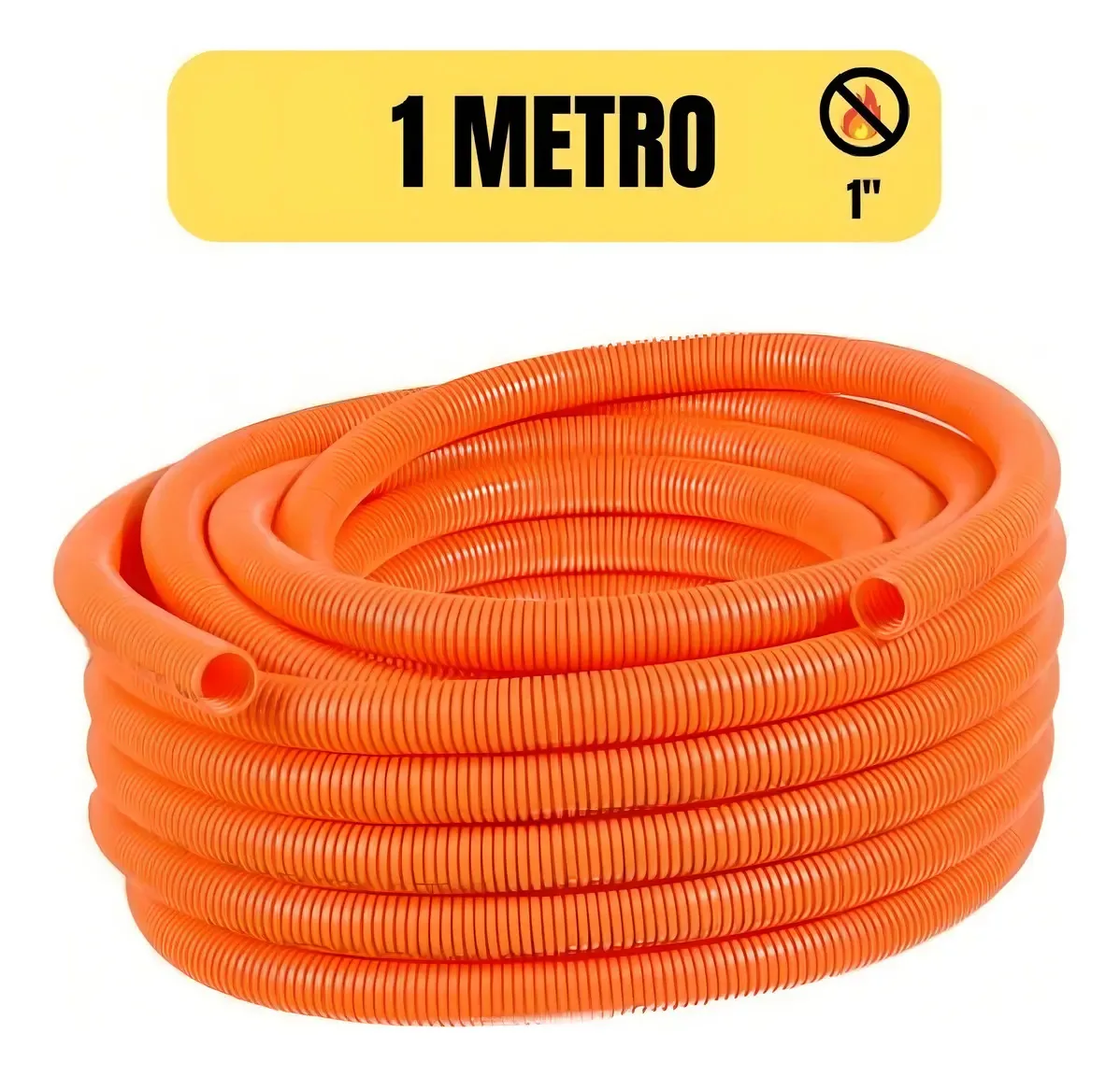 Mangueira Corrugada Conduite Flexivel 1 Laranja 1 Mt Cemar