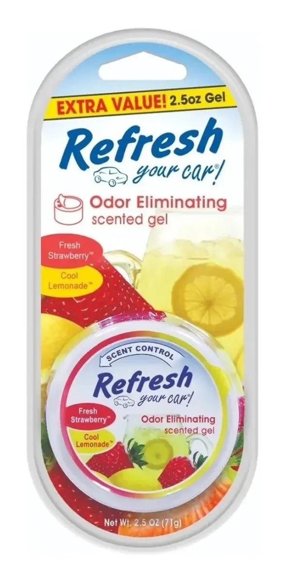 Perfume refrescante para Auto Gel Double Strawberry Limão e Morango