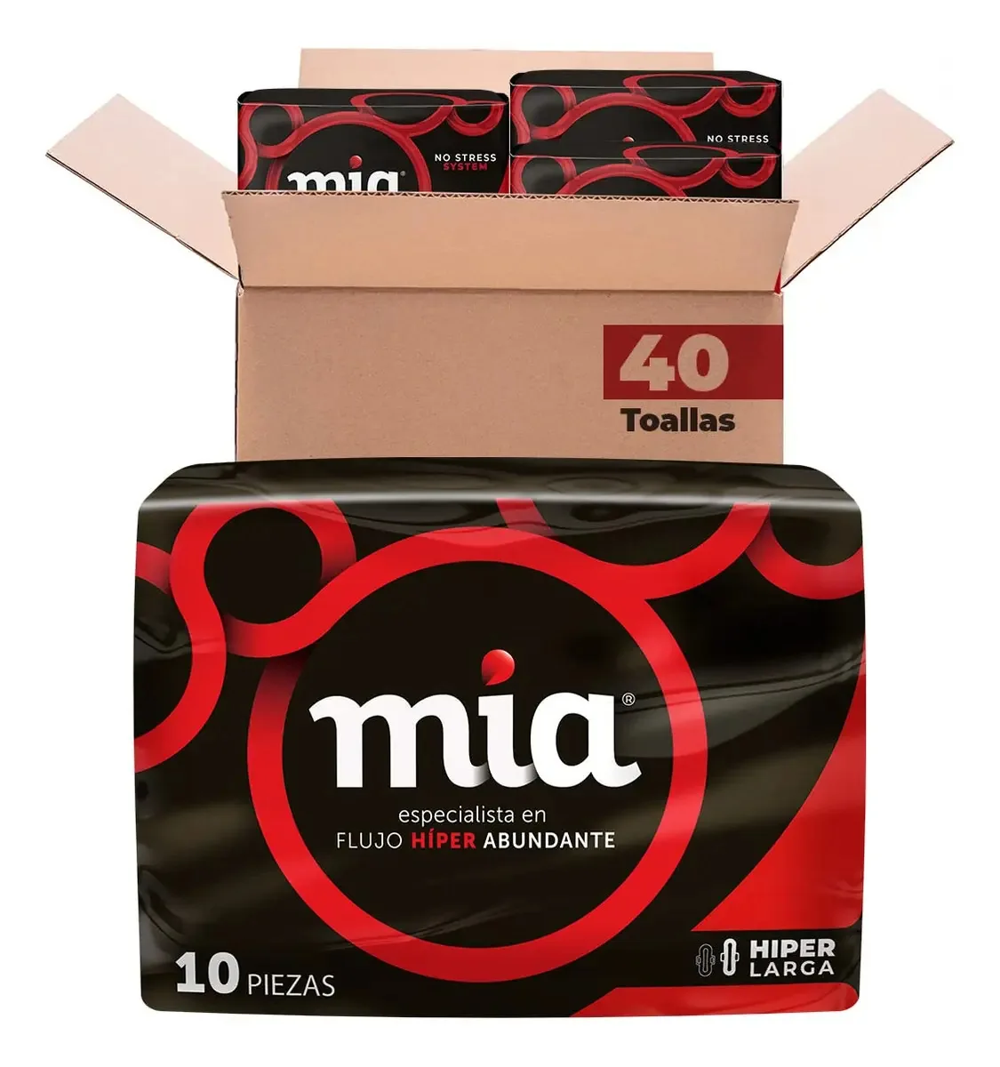 Absorvente Feminino Mia Hiper Longo 40 Absorventes