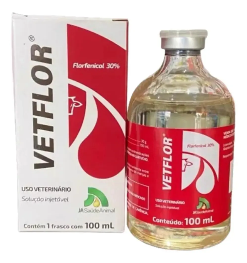 Antibiótico Vetflor Florfenicol para Bovinos 100ml