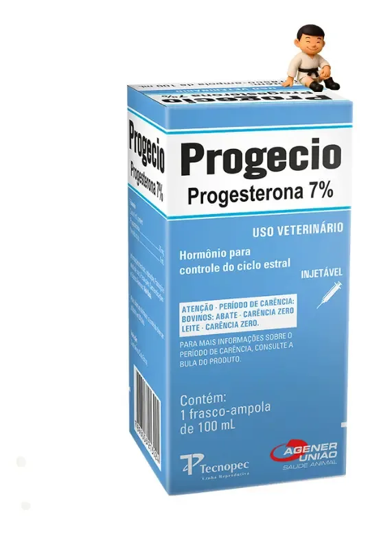 Vitamina Progecio 7% Progesterona Agener Bovinos Ovinos Caprinos 100mL