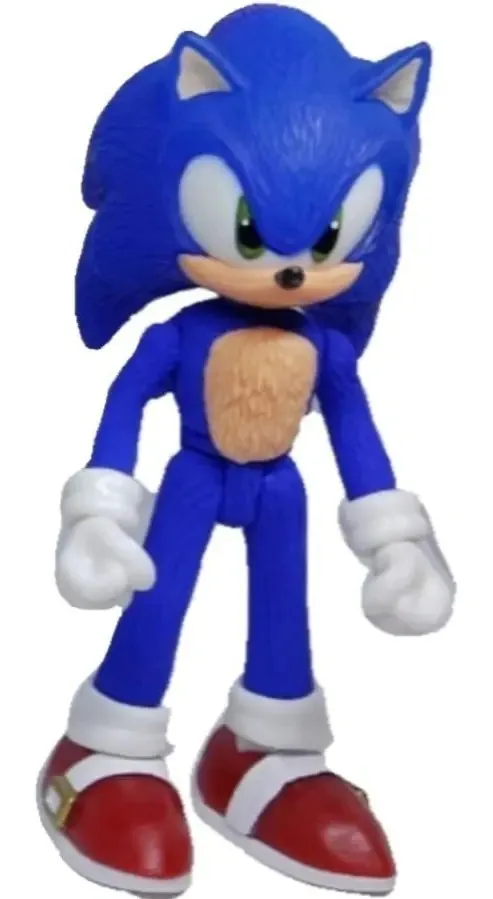 Boneca Sonic Super Sonic de 24 cm de altura com acessórios e luzes