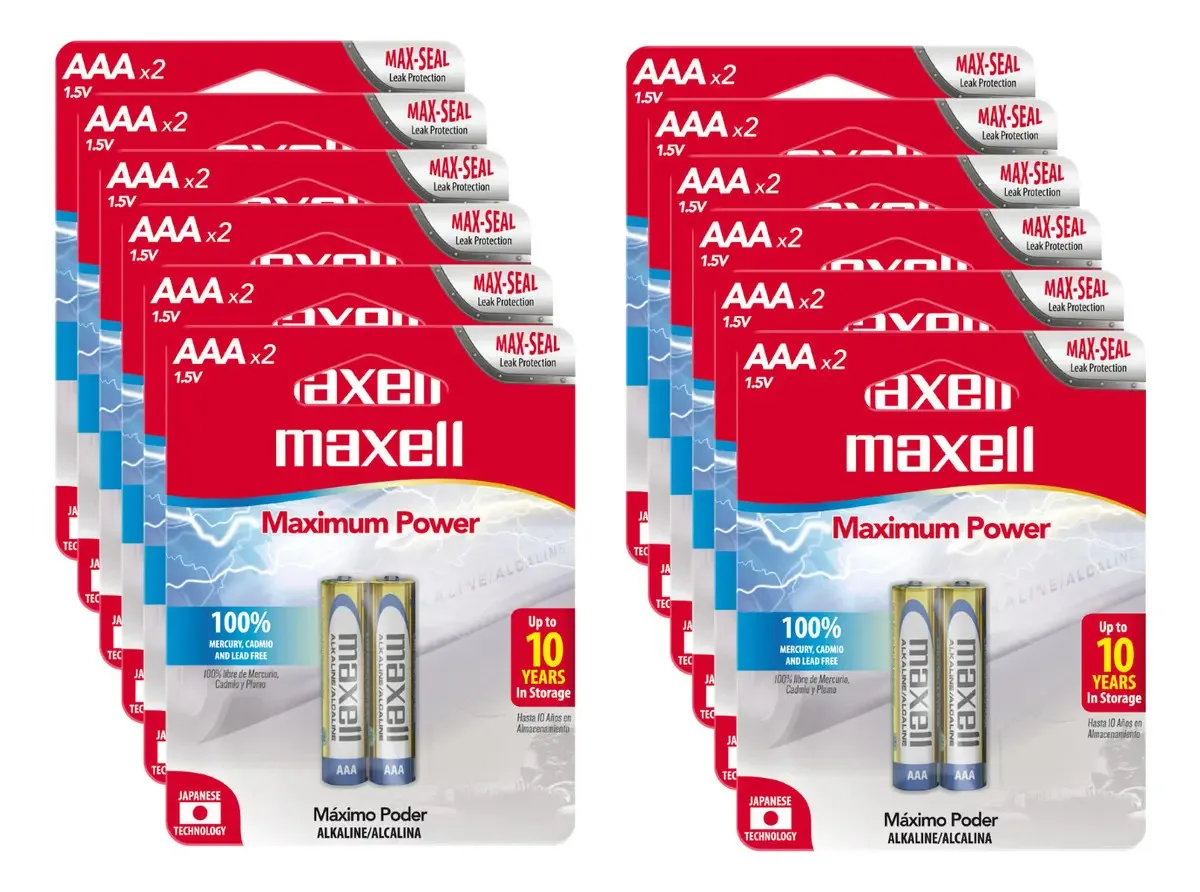 Pacote de 24 pilhas alcalinas Aaa Blister (2 unidades)