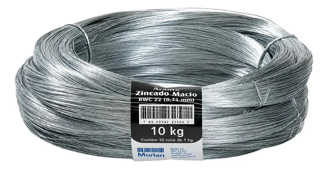 Arame Liso Galvanizado Bwg 22 10 Kg