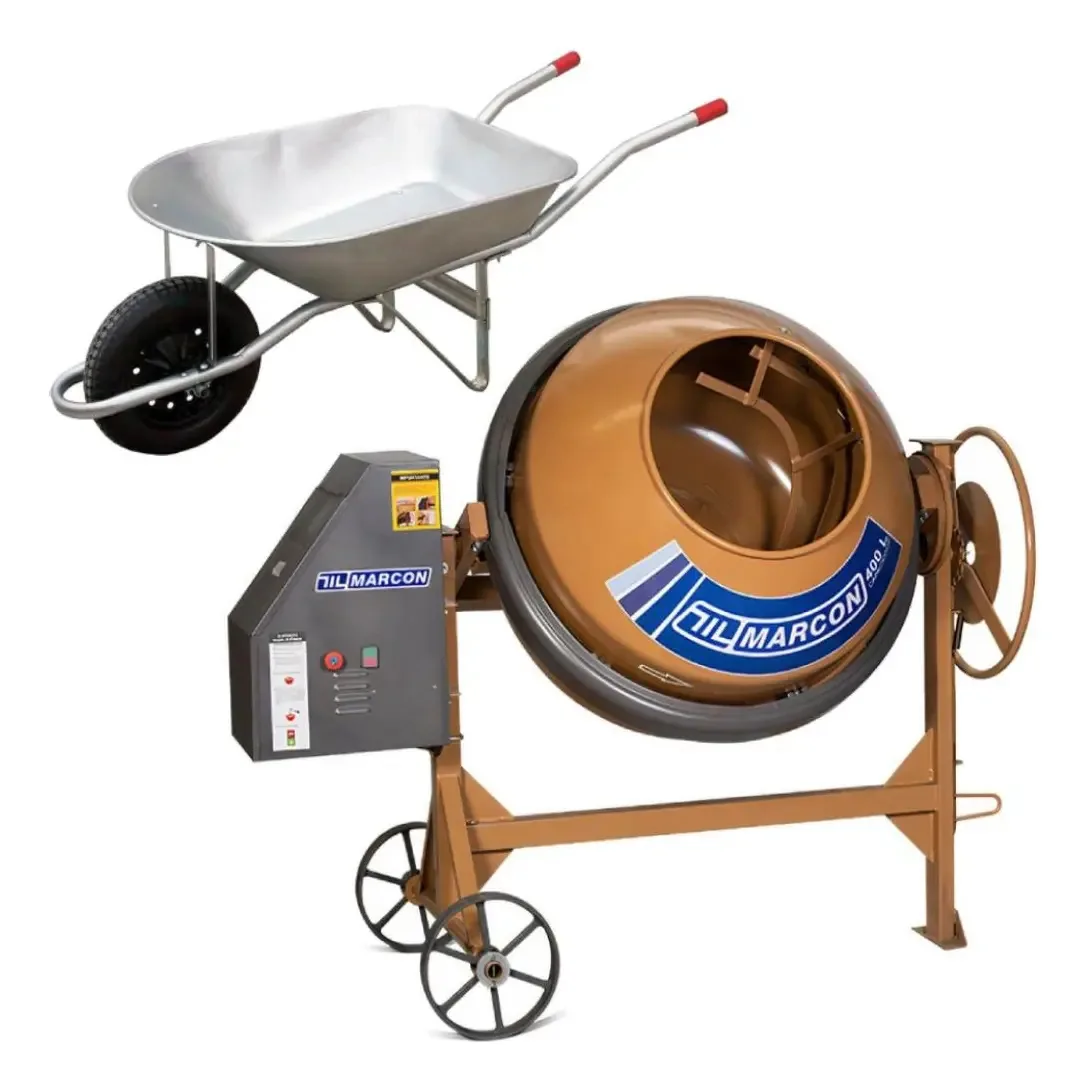Betoneira 400l Mono 110/220 Bt-9f Marcon Com Carriola 55l