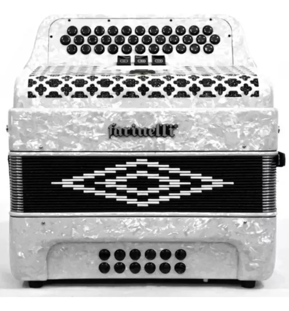 Botões de acordeão Sun White 3412 3 Regs Century
