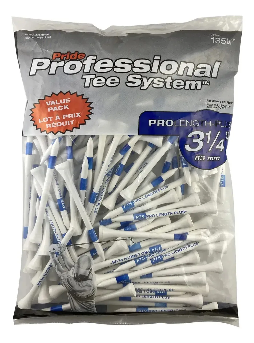 Suporte de comprimento de golfe Pride Pro Tee System 3.25 135 unidades