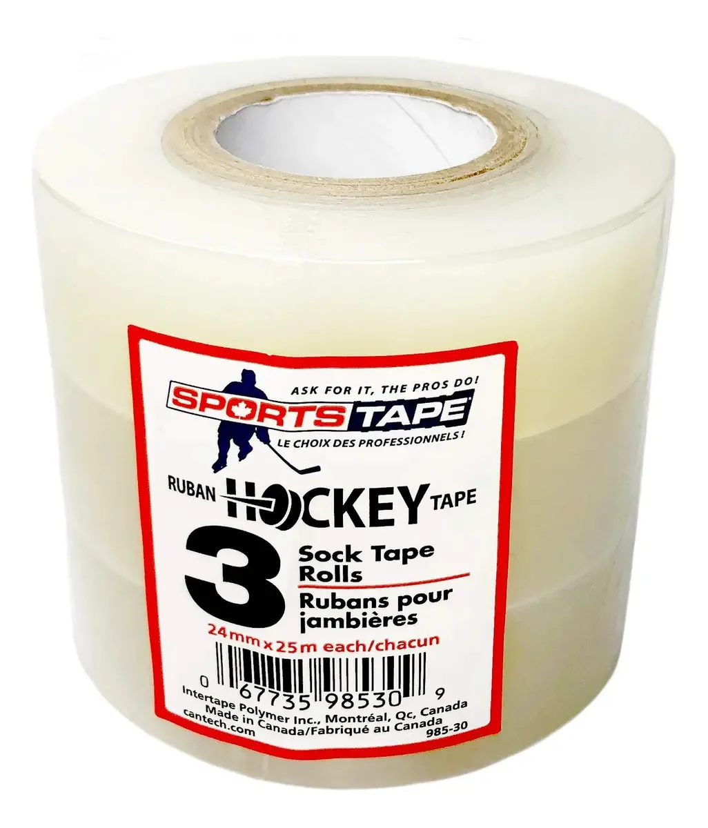 Sportstape - Fita de Hóquei (3 Rolos), Transparente