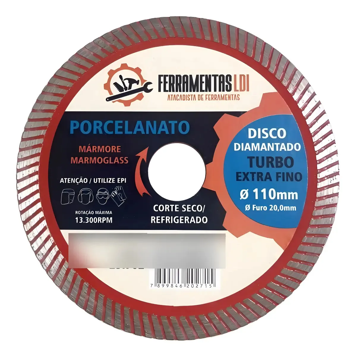 Disco Corte Diamantado Porcelanato Turbo 110mm Ferramentas LDI