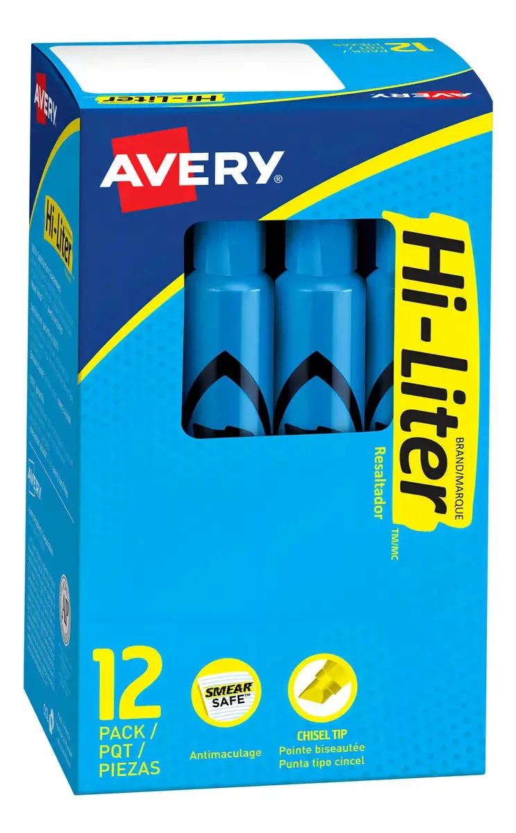 Marcadores de mesa fluorescentes de alto litro, azul fluorescente