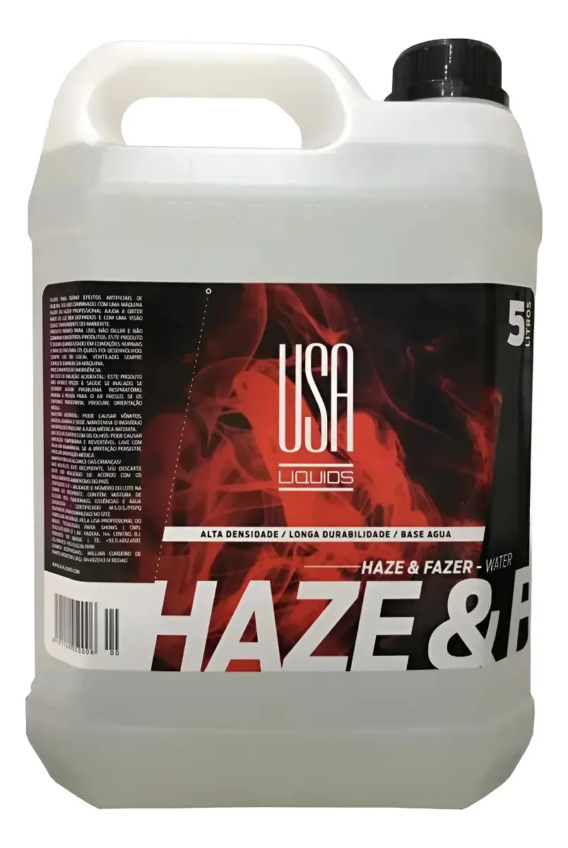Líquido P/ Máq De Fumaça Usa Haze Base De Agua 5l