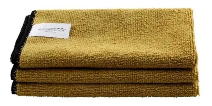 Flanela Microfibra Autoamerica para Limpeza Automotiva 40x40cm Amarelo Kit Com 50 Unidades