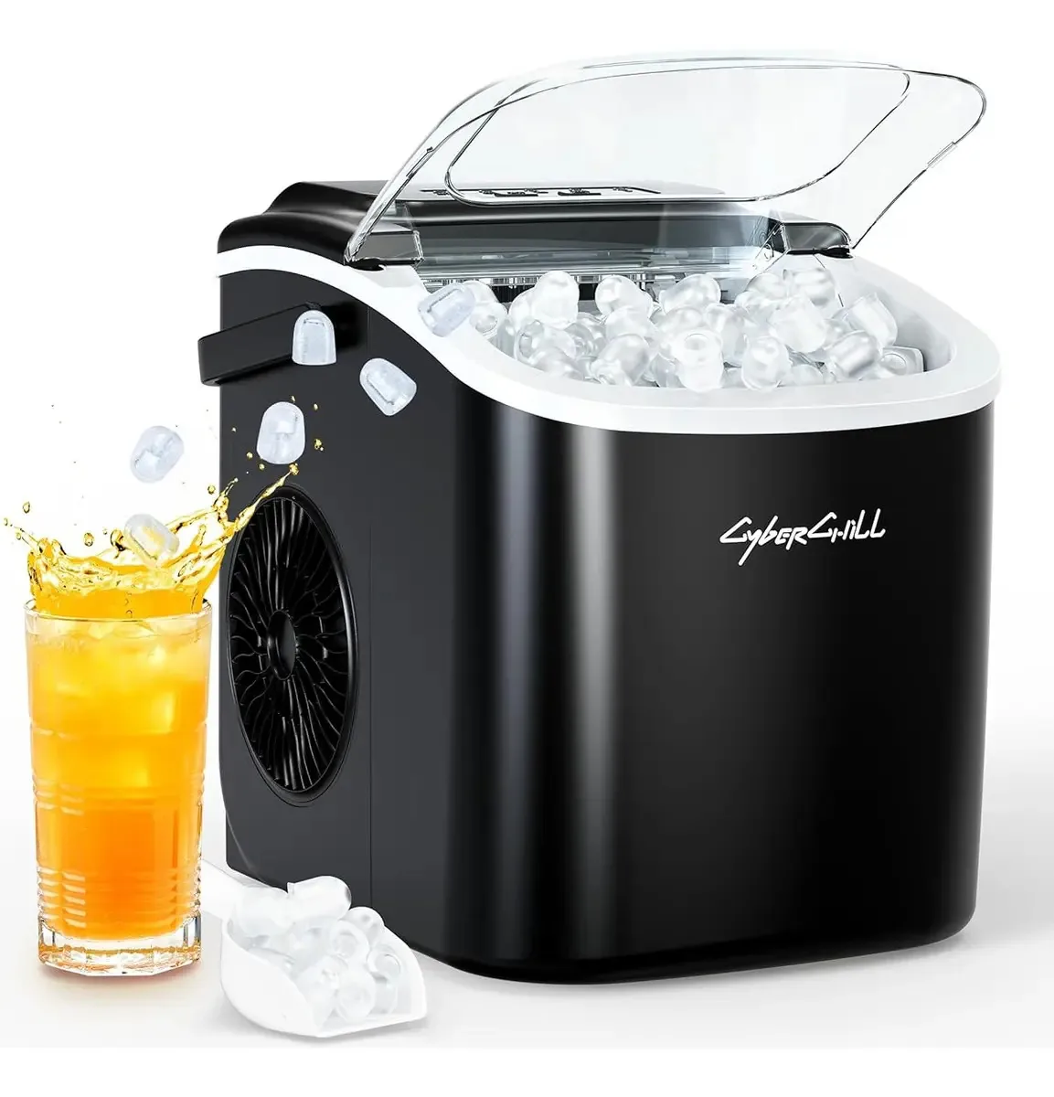 Máquina de gelo portátil rápida com limpeza automática