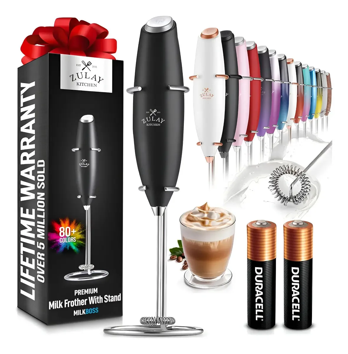 Espumador de leite elétrico portátil para café e café com leite
