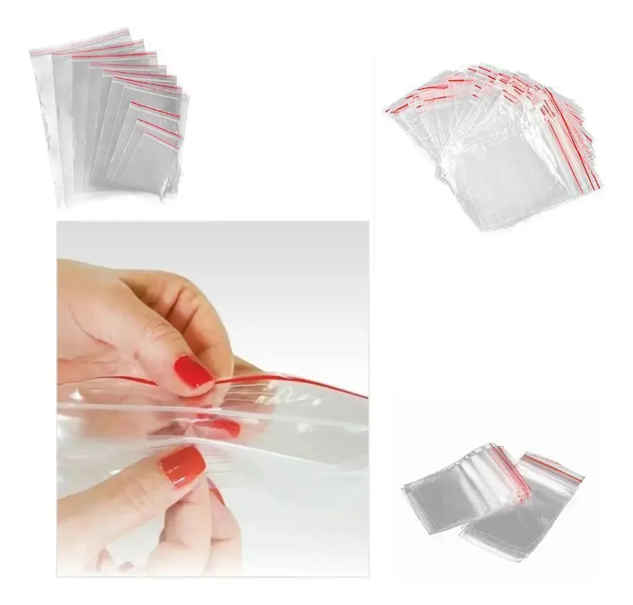 100 Sacos Zip Lock 12x17cm Saquinho Hermético Abre E Fecha