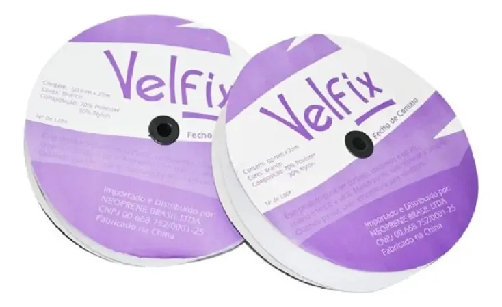 Fecho De Contato Adesivo 16 Mm Branco Macho Com Fêmea 25 M