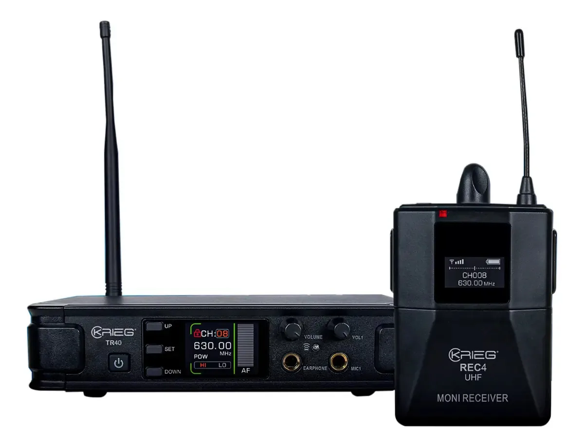 Sistema de monitoramento pessoal Krieg Tr-40 + Rec-4