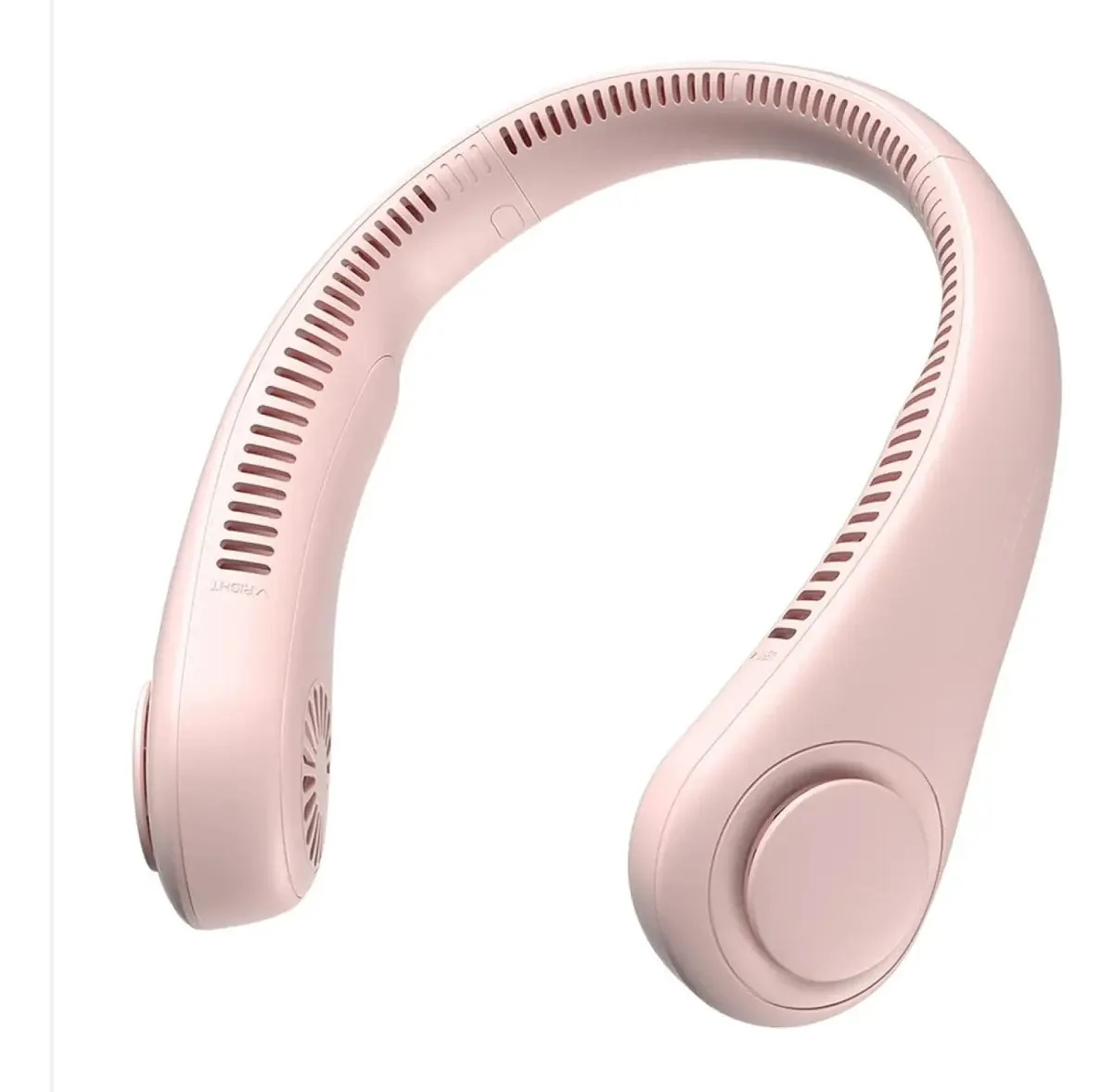 Ventilador de pescoço portátil ajustável ideal, rosa de verão