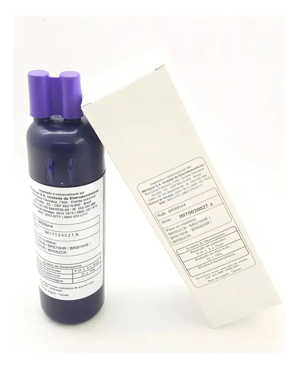 Filtro Água Interno Refil Side By Brastemp Brs62c W10510889