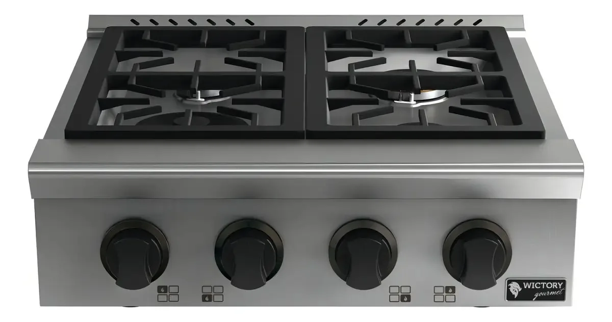 Rangetop Embutir Fogão Cooktop Gourmet 4 Bocas Inox Wictory