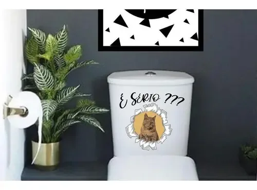 Adesivo De Vaso Sanitário Gatinho
