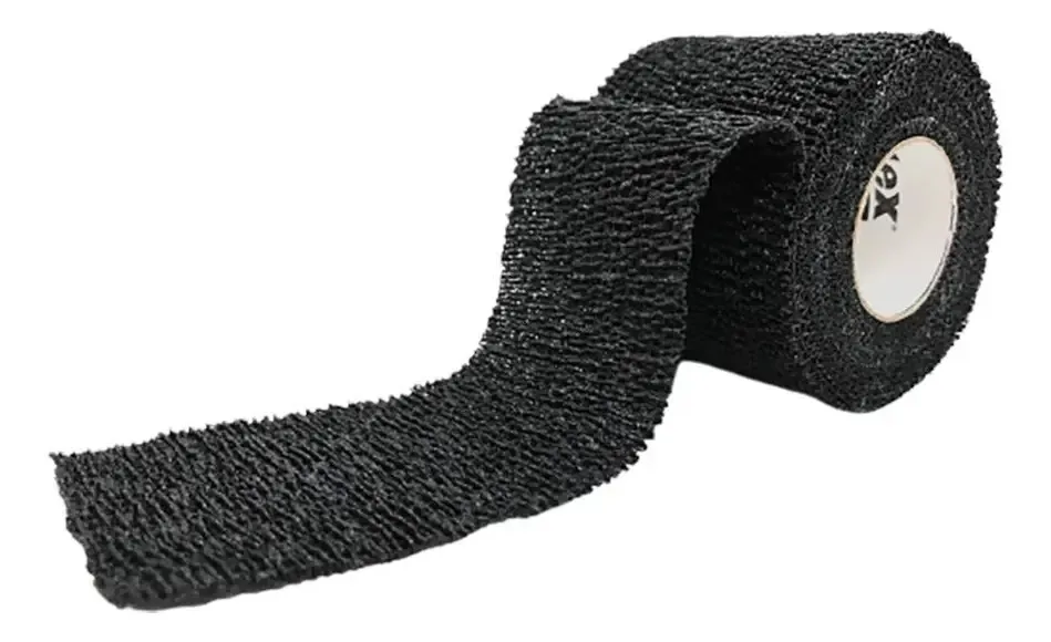 Fita autoadesiva Powerflex, látex, fita esportiva, preta