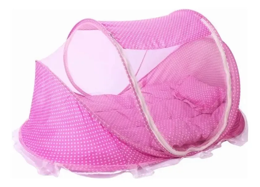O colchão de bebê portátil dobrável Moses Cradle inclui cor rosa