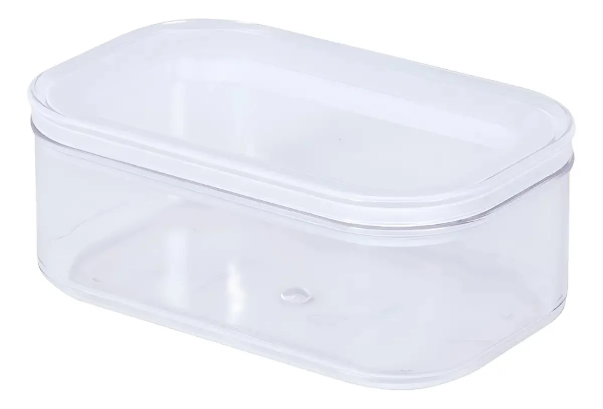 Recipiente para alimentos Armário de armazenamento de 500 ml, 4 cores, transparente